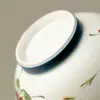 Xícara Mestra Cerâmica para Uso Doméstico com Borboleta Orquídea Pintada em Vermelho Fogo Branco e Dourado, Xícara de Degustação para Conjunto de Chá Kung Fu, Xícara de Chá