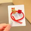 Gomas para el Cabello de Niña Que No Dañan el Cabello, Bandas Rojas de Alta Calidad para Cabello de Bebé para Niñas Pequeñas, Accesorios para el Cabello de Año Nuevo para Niñas