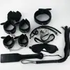 Set de Bondage SM, Set de Siete Piezas de Cuero Peludo, Set de Diez Piezas, Juguetes Sexuales para Mujeres, Bondage en Pareja, Uso Adulto