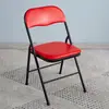 Silla plegable simple extra gruesa Silla de comedor cómoda Silla usada Fotografía de celebridad de Internet Silla de pana Taburete plegable