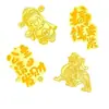 Pegatinas Creativas para Teléfono con Pan de Oro para Riqueza, Bendiciones de Princesa, Prosperidad Diaria, Fortuna, Buena Suerte y Amuleto de Seguridad Regalos