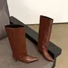 Botas de Montar de Tacón Alto para Mujer 2026 Otoño/Invierno Nueva Llegada Punta Fina Tubo Recto Botas Altas Tallas Grandes Hasta la Rodilla Moda Botas Largas
