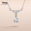 Xi Gu D0463 S925 prata personalidade simples zircão colar de gota de água clavícula cadeia presente de aniversário 2023 nova moda