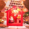 Decoraciones navideñas para productos nuevos transfronterizos, luz nocturna de casa de Navidad, adornos de escritorio festivos, Navidad de dibujos animados