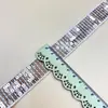 Novo bordado de renda com lantejoulas e miçangas renda de código de barras acessórios para roupas de dança peça quadrada com renda 2,5 cm de largura
