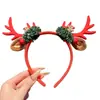Diadema de Cabeza de Reno Navideña Linda Diadema de Disfraz Decoración de Astas para Niños Pinza para el Cabello Regalo Adorno para el Cabello de Niña Pequeña