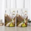 Saco de embalagem para lanches auto-suportável, auto-selante, com três selagens laterais, com zíper, de pé, saco de embalagem aluminizado fosco para embalagem de alimentos