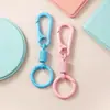 Llavero de resorte Marcoon con mosquetón de doble apertura, colgante para mochila de estudiante, gancho portátil anti-pérdida para llaves de coche