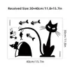 Gato de dibujos animados silueta agujero de ratón pegatinas de pared autoadhesivas habitación de niños pegatinas de puerta pegatinas decorativas para rodapiés ZN0963Q