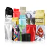 Saco Ziplock Auto-Sustentável Saco de Kraft Janela Transparente Fosca Espessada Saco Selado para Comida Casual Chá Frutas Secas Customização