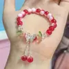 Pulseira Borboleta Explosão Tampa de Leite Estilo Chinês Design de Nicho Estilo Floresta Doce Nova Colorida com Contas Joia Estudantil