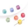 Cuentas sueltas de cerámica de color simple, suaves, con forma de flor de cinco pétalos, accesorios para pulseras de cuentas hechas a mano.
