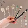 Nuevo Pasador de Madera Estilo Chino, Pasador Tradicional Hanfu, Pasador de Alta Gama Estilo Antiguo con Borla para Mujer