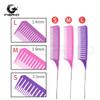 Nuevo Set de Peine para Mechas Barbería Partición de Tinte para el Cabello Peine de Mechas de Aguja de Acero Peine de Mechas de Dientes Densos Peine de Cola Puntiaguda Resistente a Altas Temperaturas