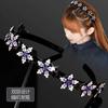 Trenza de Estrella de Celebridad de Internet con Flequillo Dentado Antideslizante Artefacto Fijo Accesorios para el Cabello Huecos Multicapa con Diamante para Niños y Adultos