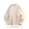 Sudadera de Polar Lisa de Cuello Medio Alto para Hombre Nueva Colección Otoño/Invierno 2026 Moda Juvenil Casual Manga Larga Capa Base