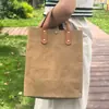 Bolsa de Almacenamiento Ecológica de Papel Kraft Lavable Bolso Simple Estilo Japonés para Mujer Bolso Versátil para Documentos Bolsa de Compras de Gran Capacidad Bolso de Mano