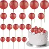 20 Piezas Doradas Bolas de Burbuja para Pastel Enchufe Decoración para Boda Aniversario Fiesta de Cumpleaños Traje