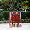 Bolsa de ombro única bolsa de franja bolsa estilo étnico bolsa transversal bolsa de souvenir de viagem bordada Leidezhu Yunnan tecido grosso zíper pequena