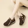 Zapatillas de Entrenamiento Alemanas para Mujer 2026 Otoño/Invierno Nuevo Estilo Más Terciopelo Versátiles para Viajes Diarios y Deportes Cómodas para los Pies Bloques de Color Zapatos Forrest Gump