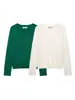 Venta al por mayor transfronteriza de ropa para mujer: nueva colección de otoño, estilo europeo y americano, suéter de punto acanalado de manga larga con cuello en V a la moda, 2142206