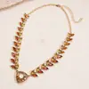 Collar Retro Europeo y Americano con Espiga de Trigo Incrustada de Diamantes Cadena para Clavícula Estilo Palacio Transfronterizo Collar de Nicho de Alta Gama para Mujer