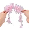 Grampo de Cabelo Antigo Par de Presilhas com Esmalte Colorido Acessórios de Cabelo com Franja de Pérola para Crianças Acessórios de Adorno de Cabeça para Florista Combinando com Hanfu Grampo de Cabelo