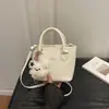 Bolso tipo cubo retro minimalista nuevo, bolso casual de moda, bolso de hombro y bandolera para mujer con textura, novedad primavera 2026