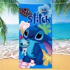 Toalla de Playa con Estampado de Stitch Lindo de Dibujos Animados y Anime, Toalla de Baño de Microfibra Secado Rápido Transfronteriza, Toalla de Playa Espesa