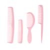 Suministro directo de fábrica Peine de corte de pelo Tony cover peine de plástico para el cabello Negro juego de 4 peines para cabello lacio impresión de LOGO venta al por mayor