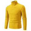 Comercio Exterior 2026 Otoño e Invierno Nuevo Suéter Pulóver para Hombre de Color Sólido Simple Moda Casual Cuello Alto Camisa Base