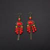Aretes Turquesa Bohemios Europeos y Americanos Retro Búho Geométricos Atrapasueños Pluma Borla Aretes Mujeres