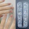 Adorno para uñas con diamantes redondos blancos de 12 cuadrículas, diseño de mono pequeño con cristales de colores, diamantes planos superllamativos, mixtos, DIY