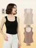 [Seda y Lana de Oveja] Chaleco Térmico de Terciopelo para Mujer con Almohadillas en el Pecho y Mangas en los Hombros, Camisola Interior de Terciopelo Alemán para Otoño e Invierno