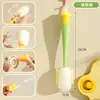 Cepillo para tazas de mango largo cuatro en uno, cepillo de limpieza de esponja colgante multifuncional, adecuado para limpiar tazas térmicas, biberones y botellas de agua