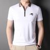 2026 Nuevo Estilo de Verano Camisa Polo de Manga Corta con Cuello para Hombre, Camiseta de Negocios para Hombre con Cremallera Superior, Al por Mayor en Stock