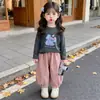 Conjunto de Otoño para Niña 2026 Nuevo Conjunto de Dos Piezas Casual de Manga Larga y Pantalones Anchos para Niños Ropa de Otoño para Bebé Niña