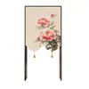 Nueva Cortina de Puerta Estilo Chino para Dormitorio y Sala de Estar, Lino Sintético, Cortina Divisoria de Baño sin Taladro, Cortina de Puerta Oscurecedora para Cocina