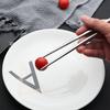 Palillos creativos de acero inoxidable 304 para uso doméstico, de cabeza redonda cuadrada, ideal como regalo de hotel.
