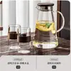 Hervidor de agua fría de vidrio de borosilicato alto para remojo en frío, para el hogar, blanco frío, con tapa abierta de acero inoxidable, hervidor de gran capacidad, venta al por mayor