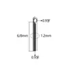 Aretes de Aleación de Titanio F136 con Rosca Lateral Barra para Labio Roscada Lateral Barra de Rosca 0.9 Accesorios de Base Pequeña con Rosca Interna