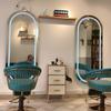 Espejo de barbero espejo de peluquería cuidado de la belleza espejo de tienda de peluquería mesa espejo de barbería dedicado a salón de peluquería moda en línea led