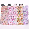 Pegatinas de animales lindos tipo caramelo de cristal, 3D en relieve, hechas a mano, educativas, para niños, adecuadas para álbumes de recortes y fundas de teléfono