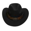 Sombreros para Hombre Transfronterizos, Sombreros Vaqueros Occidentales Europeos y Americanos, Sombreros de Jazz de Lana, Sombreros de Sol para Mujer para Exteriores, Sombreros Negros para Adultos
