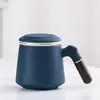 Xícara de chá para escritório xícara de chá xícara de cerâmica com tampa caneca com filtro xícara pessoal xícara de escritório logotipo gravado
