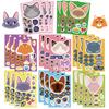 8 adesivos decorativos de gatinhos fofos de desenho animado para capa de celular, skate, à prova d'água, DIY, originais, sem violação de direitos autor