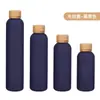 Botella Pequeña de Boca Estrecha Estilo Americano de Acero Inoxidable 304 Transfronteriza con Alto Atractivo Estético, Taza Térmica con Pintura de Goma, Botella de Agua Deportiva Portátil para Exteriores