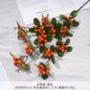 Decoração de Maçã Romã Fruta Azevinho Simulada Ramo Longo Fruta Vermelha Fruta da Fortuna Ano Novo Arranjo de Casamento Flor de Chão Flor Artificial