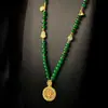 Novo Colar Wufu de Estilo Chinês Satisfatório Colar Longo de Alto Padrão Estilo Chinês Corrente de Lã Turquesa Pingente Presente Feminino