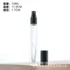 Botella de Perfume de Vidrio Cuadrada con Tapa de Rosca de 10 ml al por Mayor Botella Portátil Botella Muestreadora de Aceite Esencial Cosmético Botella con Atomizador